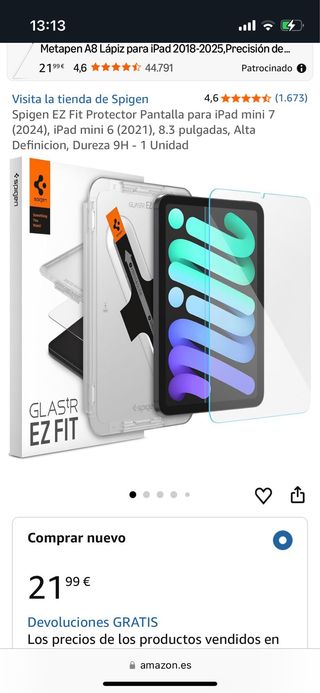 Spigen Cristal Templado iPad Mini 6/7