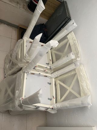 URGE VENTA 4 Sillas Ikea Ingolf Madera Blanca