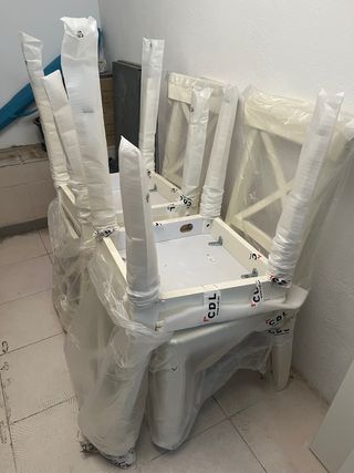 URGE VENTA 4 Sillas Ikea Ingolf Madera Blanca