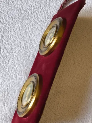 CUADRO DECORATIVO VINTAGE CON FOTOS EN TERCIOPELO