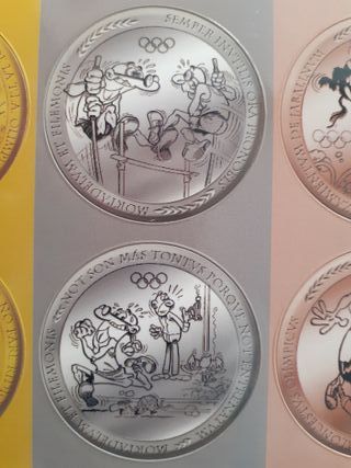 Coleccion 6 imanes Mortadelo Filemon Olimpiadas
