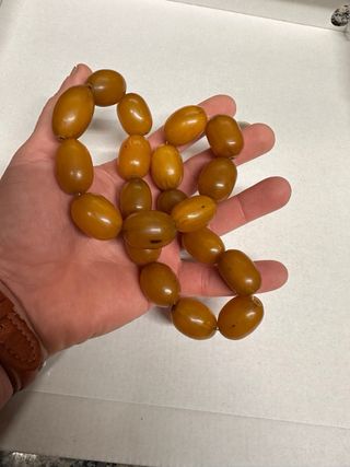 Collana vintage con perle ovalate