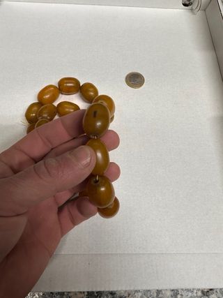 Collana vintage con perle ovalate