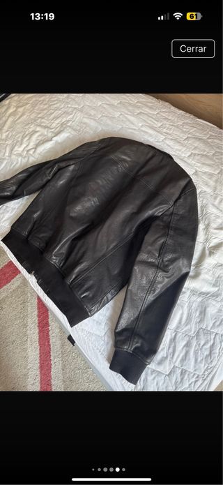 Cazadora de cuero Superdry negra
