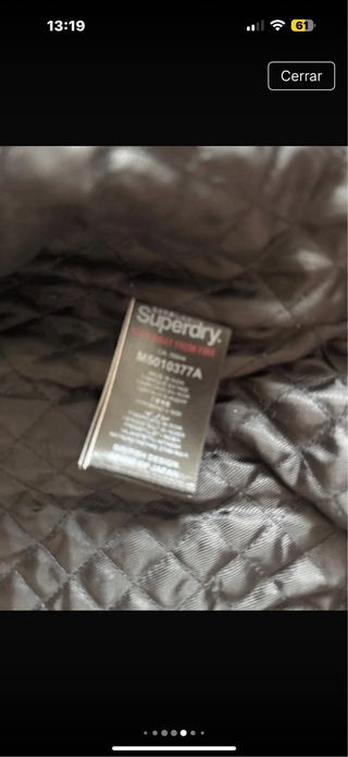 Cazadora de cuero Superdry negra