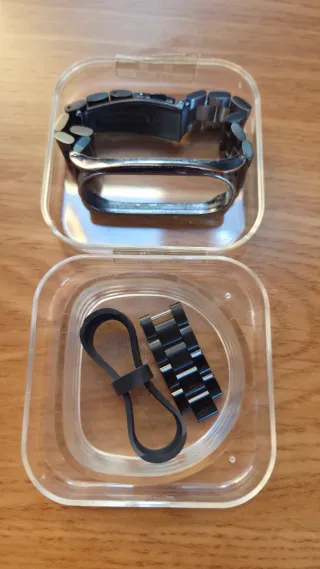 Xiaomi Mi Band 3 Negra con Correa de Acero