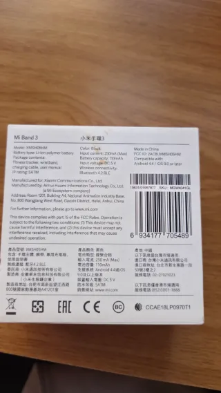 Xiaomi Mi Band 3 Negra con Correa de Acero