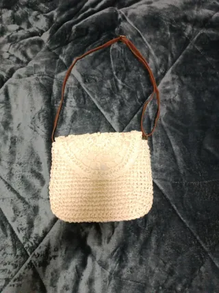 Borsa a spalla/tracolla in carta beige