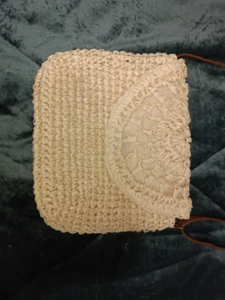 Borsa a spalla/tracolla in carta beige