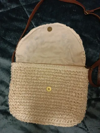 Borsa a spalla/tracolla in carta beige