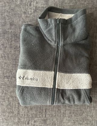 Forro Polar Columbia Gris Cremallera