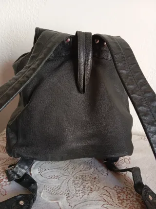 Mochila Piel Vintage Dressing Negra