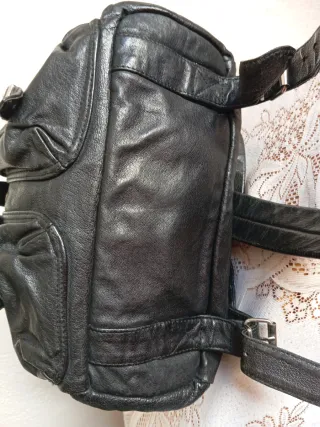 Mochila Piel Vintage Dressing Negra