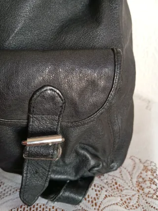 Mochila Piel Vintage Dressing Negra