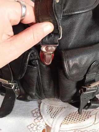 Mochila Piel Vintage Dressing Negra