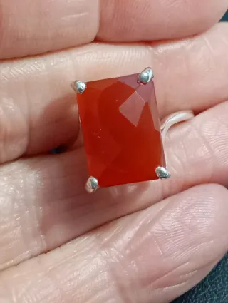 Anillo Plata Ley cornalina