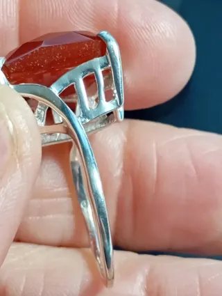 Anillo Plata Ley cornalina