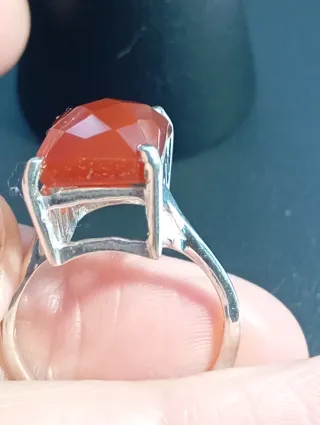 Anillo Plata Ley cornalina