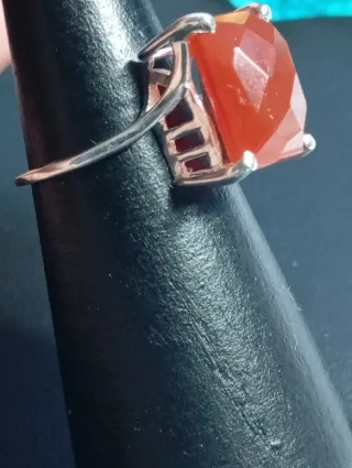 Anillo Plata Ley cornalina