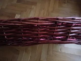 Cesta de mimbre rectangular