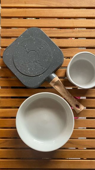 Sartén para 4 Pancakes con Mango