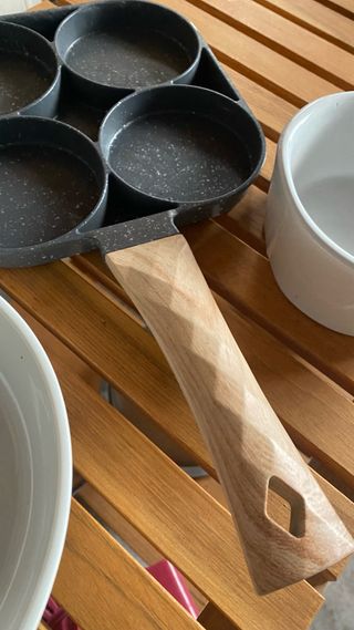 Sartén para 4 Pancakes con Mango