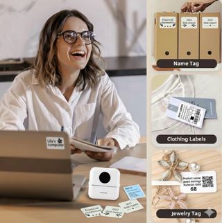 Mini Impresora Térmica Portátil Blanca