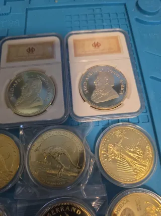 Colección 10 réplicas monedas de oro