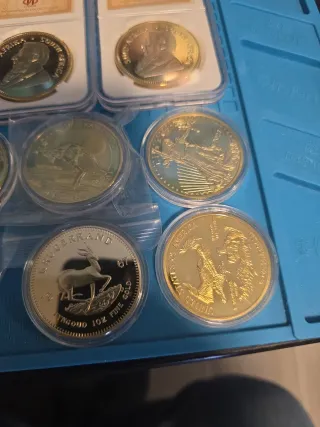 Colección 10 réplicas monedas de oro