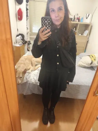 Cazadora vaquera negra Talla XL