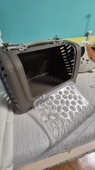 Transportín Mascota Marrón y Transparente