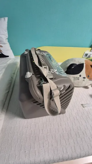 Transportín Mascota Marrón y Transparente