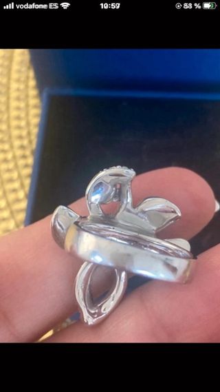 Sortija Swarovski Mariposa Rosa y Plateada