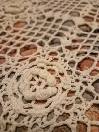 Copriletto uncinetto fatto a mano