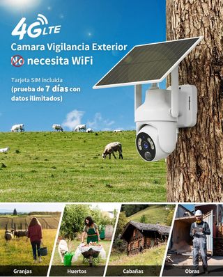 Cámara Solar 4G LTE Exterior