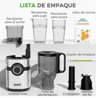 Extractor de zumos y verduras YASHE