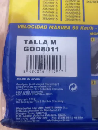 Cadenas Nieve Textil Goodyear Ultra Grip talla M