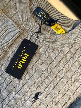 Jersey Polo Ralph Lauren Gris Trenzado