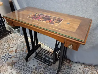 Mesa auxiliar máquina de coser vintage