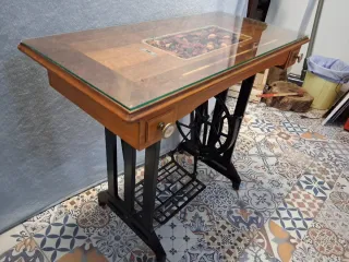 Mesa auxiliar máquina de coser vintage