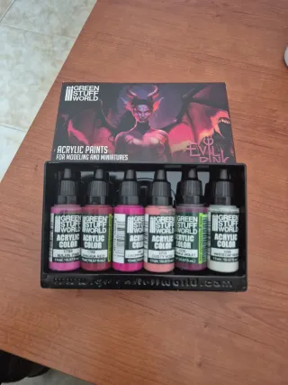 Green Stuff World EVIL PINK Acrylic Paints.