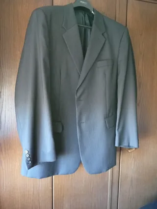 Traje de vestir hombre negro/gris espalda cm53