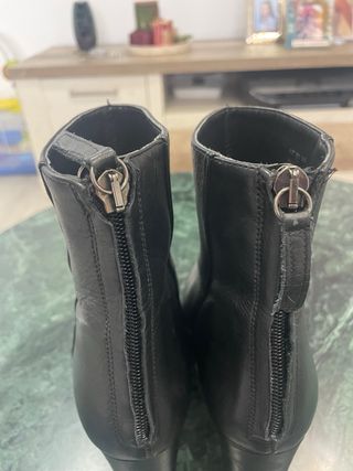 Botín tacón plataforma Zara negro T37