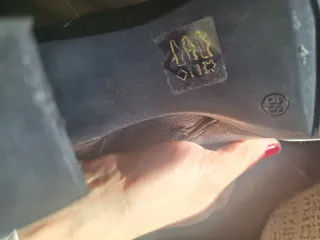 Botas altas negras de cuero