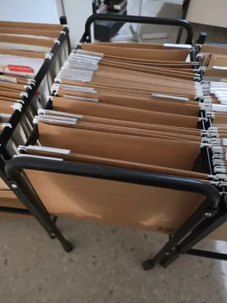 3 Carritos archivadores carpetas colgantes