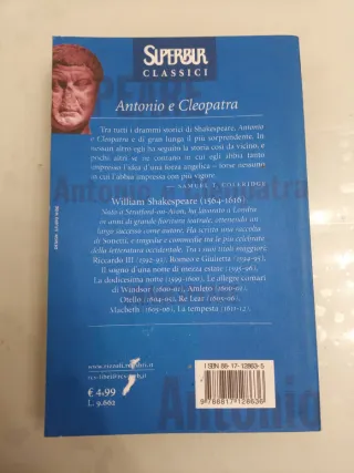 Antonio e Cleopatra di William Shakespeare teatro