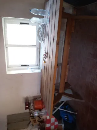 Mesa grande de madera maciza 2 metros de larga,