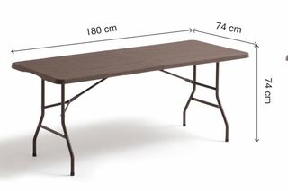 Mesa Plegable Portátil Marrón 180cm