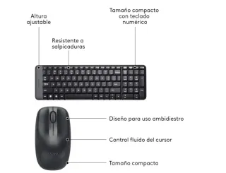 Teclado y Ratón Inalámbrico Logitech MK220