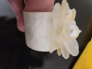 Portatovaglioli Fiori Perla Set 6